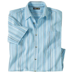 Atlas For Men Heren gestreept crêpe overhemd