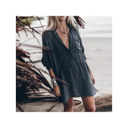 The Dezzy Factory Oversized blouse jurk | navy