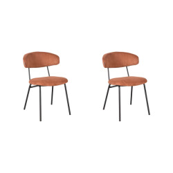 Label51 Eetkamerstoel zack rust ribcord set van 2