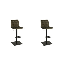 Label51 Barkruk juul hunter velours- 56x45x88 cm set van 2