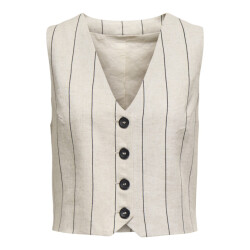 Jacqueline de Yong Jdymilla sl waistcoat wvn ecru dessin