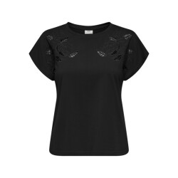 Jacqueline de Yong Jdyrose ss o-neck emb top -