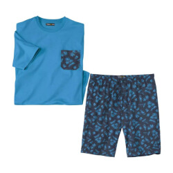 Atlas For Men Korte herenpyjama met opdruk van jersey