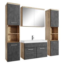 Badplaats Badkamermeubel set paso xl 80 x 40 cm kastanje met donker