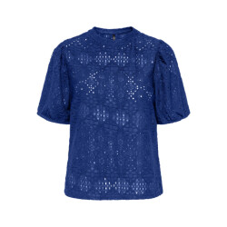 Only Onlluz ss puff sleeve top jrs kobalt