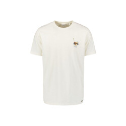 No Excess T-shirt crewneck placed prints slub ecru