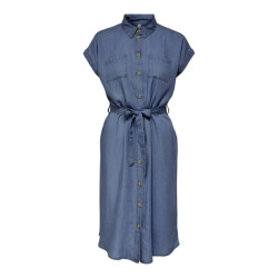 Only Onlpema hannover ss dnm sh dress qytnoos blue denim