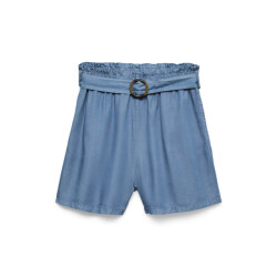 Vero Moda Vmfleur hw paperbag belt tencel sho blue denim