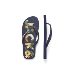 Jack & Jones Heren teenslippers jfwlogo palm print blauw