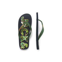 Jack & Jones Heren teenslippers jfwlogo palm print donkerblauw/groen