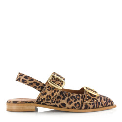 DWRS Label Dwrs port isabel panterprint slingback slingback sandalen dames