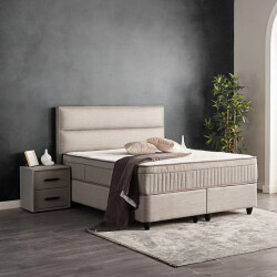 Beddenscout24 Boxspring bed met opbergruimte 140x200 cm - opbergbed emma inclusief