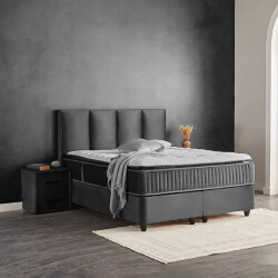 Beddenscout24 Boxspring bed met opbergruimte 160x200 cm - opbergbed nora inclusief