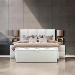 Beddenscout24 Boxspringbed 140x200 cm - isabella inclusief cm matras en topper
