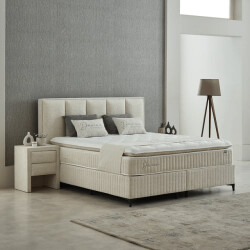 Beddenscout24 Boxspring met opbergruimte 160x200 - davina inclusief 28 cm matras en