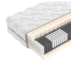 Beddenscout24 Vita lux matras 70 x 200 clima natuurlatex matras pocketvering- 23cm dik -