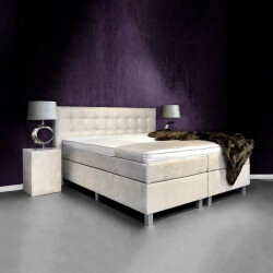 Beddenscout24 Boxspringbed 140x200 cm - carrera inclusief cm matras en topper
