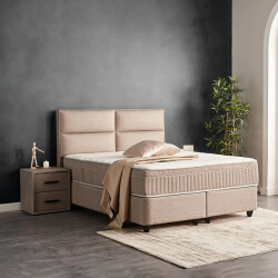 Beddenscout24 Boxspring bed met opbergruimte 140x200 cm - opbergbed senna