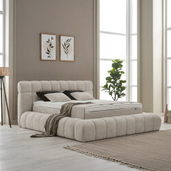 Beddenscout24 Boxspring met opbergruimte raina 140x200 cm inclusief 30 cm matras en