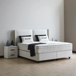 Beddenscout24 Boxspring bed met opbergruimte 160x200 cm - opbergbed ruby inclusief 32