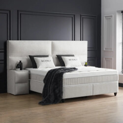 Beddenscout24 Boxspring bed met opbergruimte 160x200 cm - beverly inclusief 32 cm