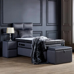 Beddenscout24 Boxspring bed met opbergruimte 120x200 cm - opbergbed hamilton