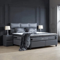 Beddenscout24 Boxspring bed met opbergruimte 160x200 cm - opbergbed hamilton