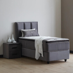 Beddenscout24 Boxspring bed met opbergruimte 90x200 cm - opbergbed nora inclusief 28