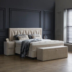 Beddenscout24 Boxspring bed met opbergruimte 160x200 cm - opbergbed azura inclusief