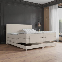 Beddenscout24 Boxspringbed elektrische nika 180x200 inclusief cm matras en topper