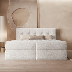 Beddenscout24 Boxspring met opbergruimte claudio 140x200 cm inclusief 22 cm cm matras en