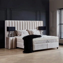 Beddenscout24 Boxspring bed met opbergruimte 160x200 cm - oscar inclusief 30 cm