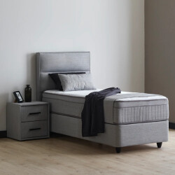 Beddenscout24 Boxspring bed met opbergruimte 90x200 cm - opbergbed emma inclusief