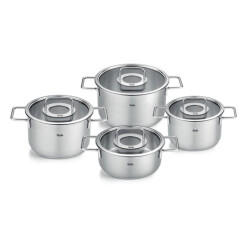 Fissler Pure collection pannenset met glazen deksel 4 delig