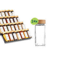 Xivada Kruidenrek lade met potjes 24 kruidenpotjes 240 stickers