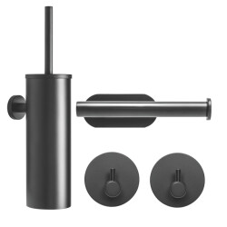 Xivada Toiletset wc rolhouder handdoekhaak toiletborstel -