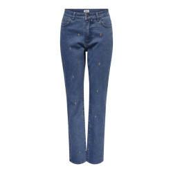 Only Onlriley ex hw straight emb gua dnm blue denim