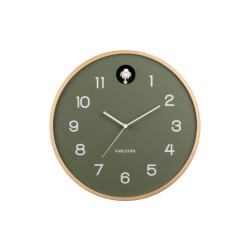 Karlsson wandklok natural cuckoo jungle Ø31,5cm