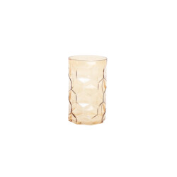 House Vitamin Vase pattern glass amber 15x24,5cm