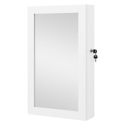 CaliCosy Wandhangende afsluitbare sieradenkast met spiegel h67 cm