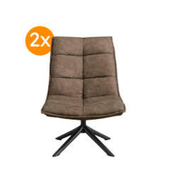 Multifurn Fauteuil lucas microleder (2x)