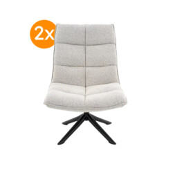 Multifurn Fauteuil lucas bouclé naturel (2x)