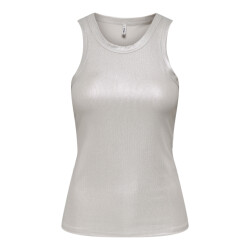 Only Onlsol life sl glitter rib top jrs off-white