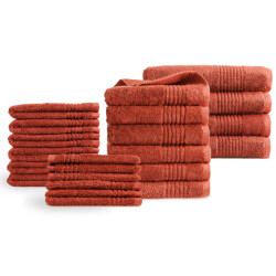 Phlox Handdoeken 22 delig set supreme oeko-tex made in green 600 g/m2 zacht