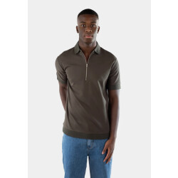 Ciszere 20079-027 clay jersey half zip forest green