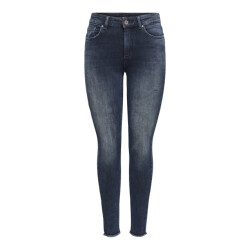 Only Onlblush life mid sk ank raw rea409 blue denim