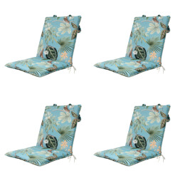 Madison stapelstoelkussen grasse aqua ca. 97x49 cm set van 4