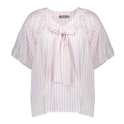 Geisha blouse stripes with bow 53062-14 010 lilac