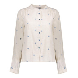 Geisha blouse embroidery 53166-70 721 light sand blue