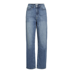 Vila vikelly jaf hw straight jeans-noos 14084730 medium blue